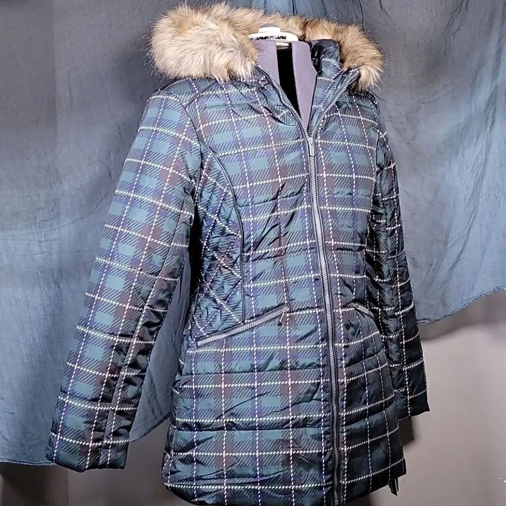 Celebrity Pink Juniors' Faux-Fur Hooded Puffer Coat Sz M - Picture 2 of 13